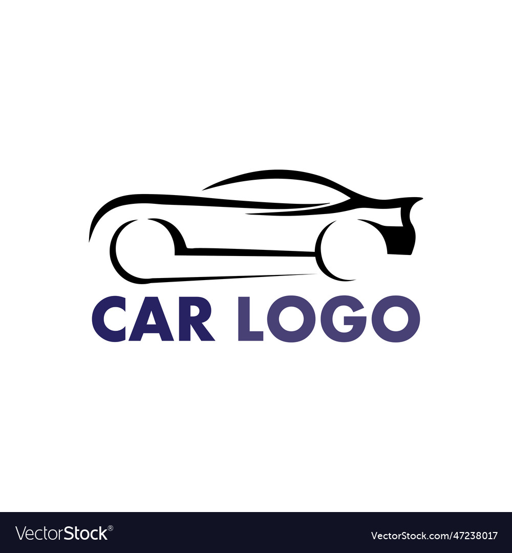 Auto car logo design with concept sports car Vector Image