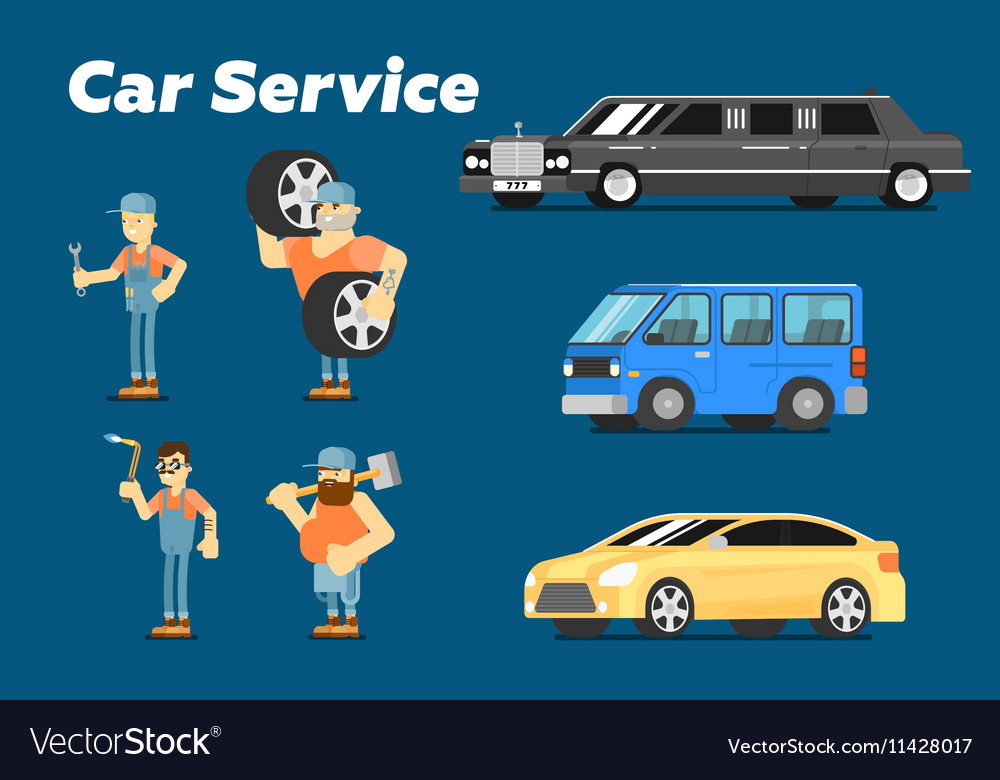 Car repair service concept banner