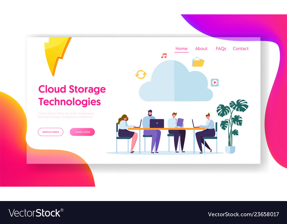 Cloud computing technology landing page