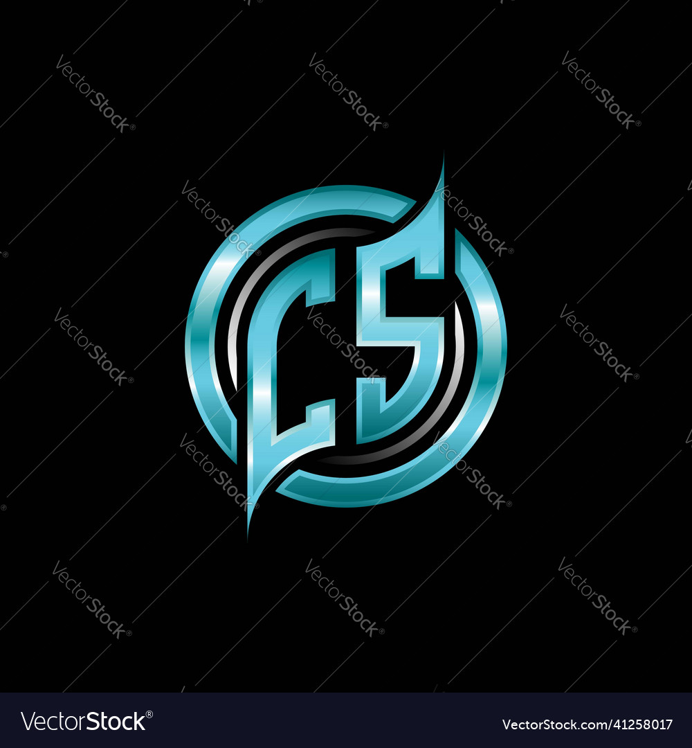 Cs initial monogram logo circle rounded