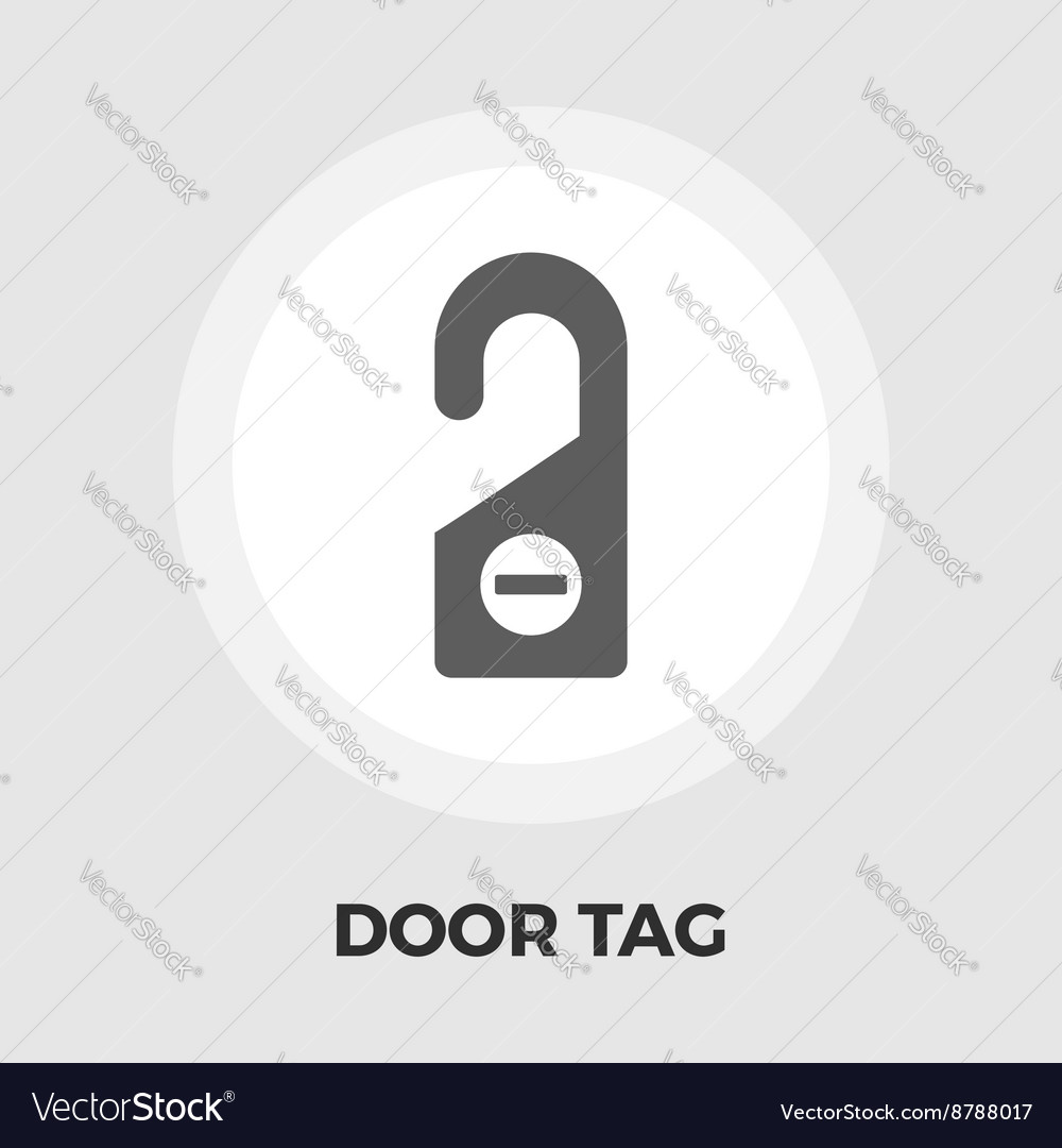 Door Tag Line Icon Royalty Free Vector Image Vectorstock