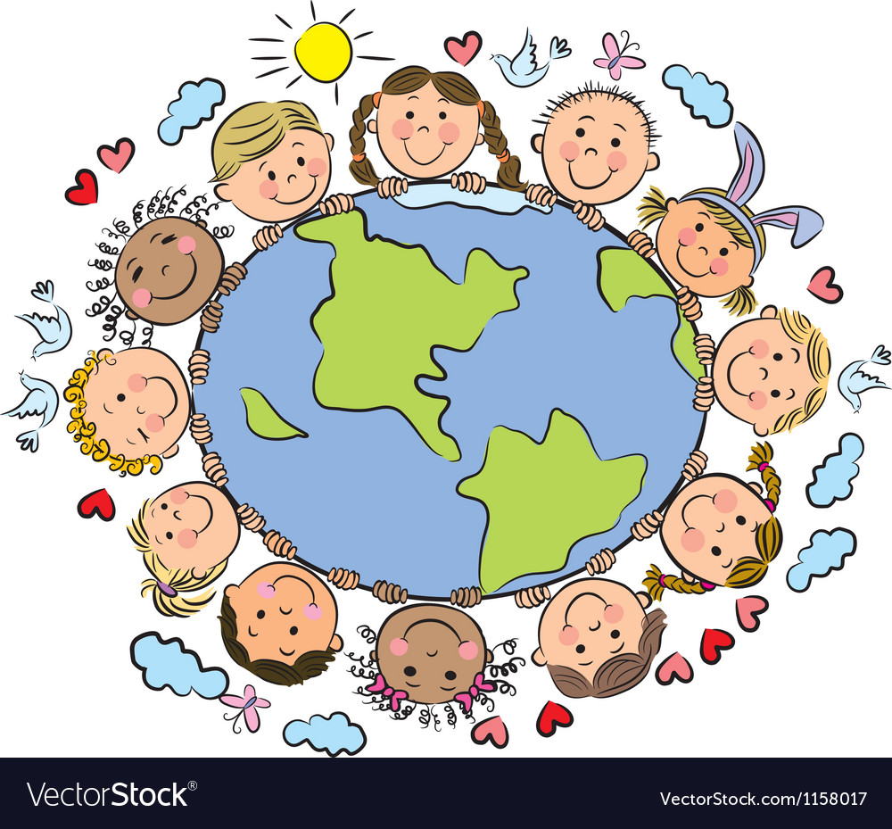 Kids Earth Royalty Free Vector Image Vectorstock