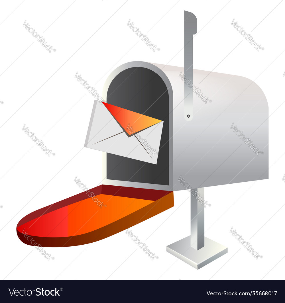 Mail box on white background