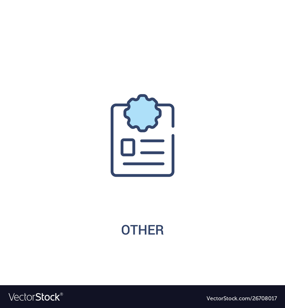 Other concept 2 colored icon simple line element
