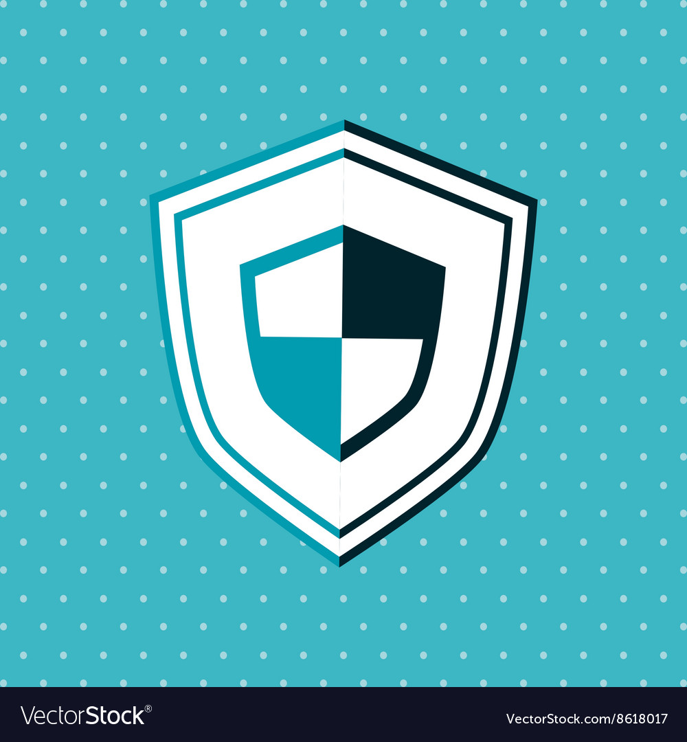 Security system shield concept warning