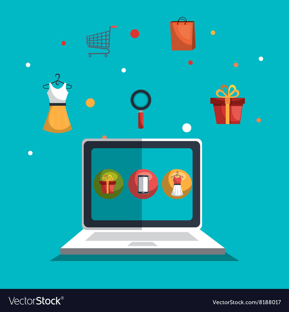 Shopping online design Royalty Free Vector Image