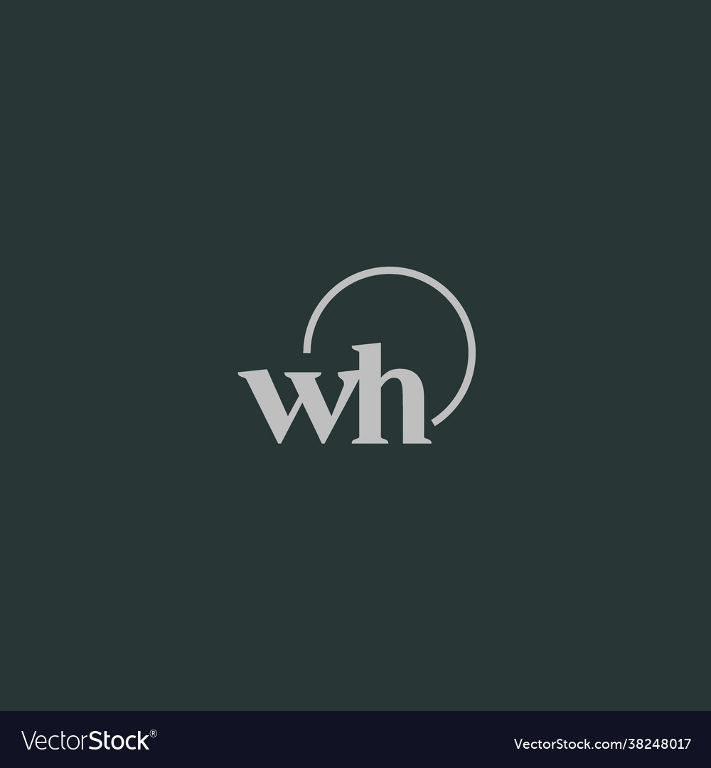 Wh Initialen Logo Monogramm vector image Wh Initialen Logo Monogramm