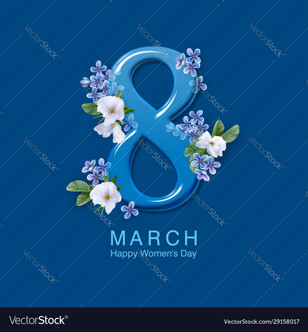 Frauen Tag Blumenkarte