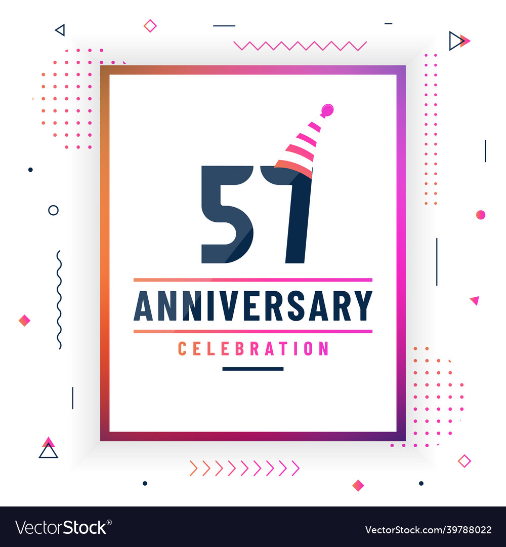 57 years anniversary greetings card