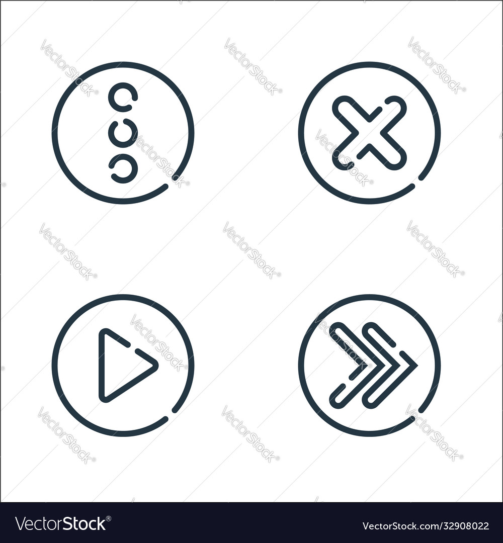 Arrow line icons linear set quality Vector Image Arrow line icons linear set quality