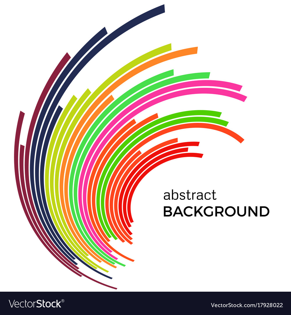 Background with colorful rainbow lines