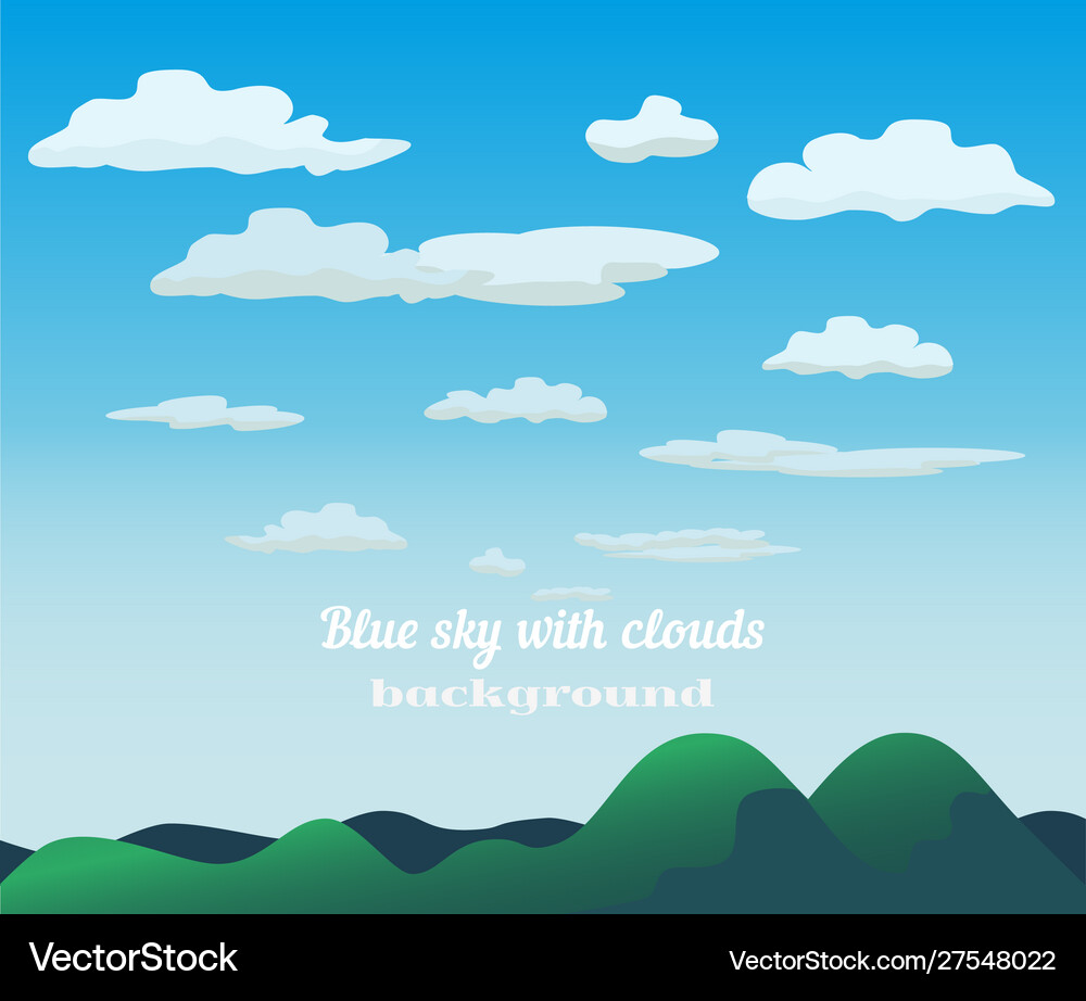 Blue sky with clouds Royalty Free Vector Image
