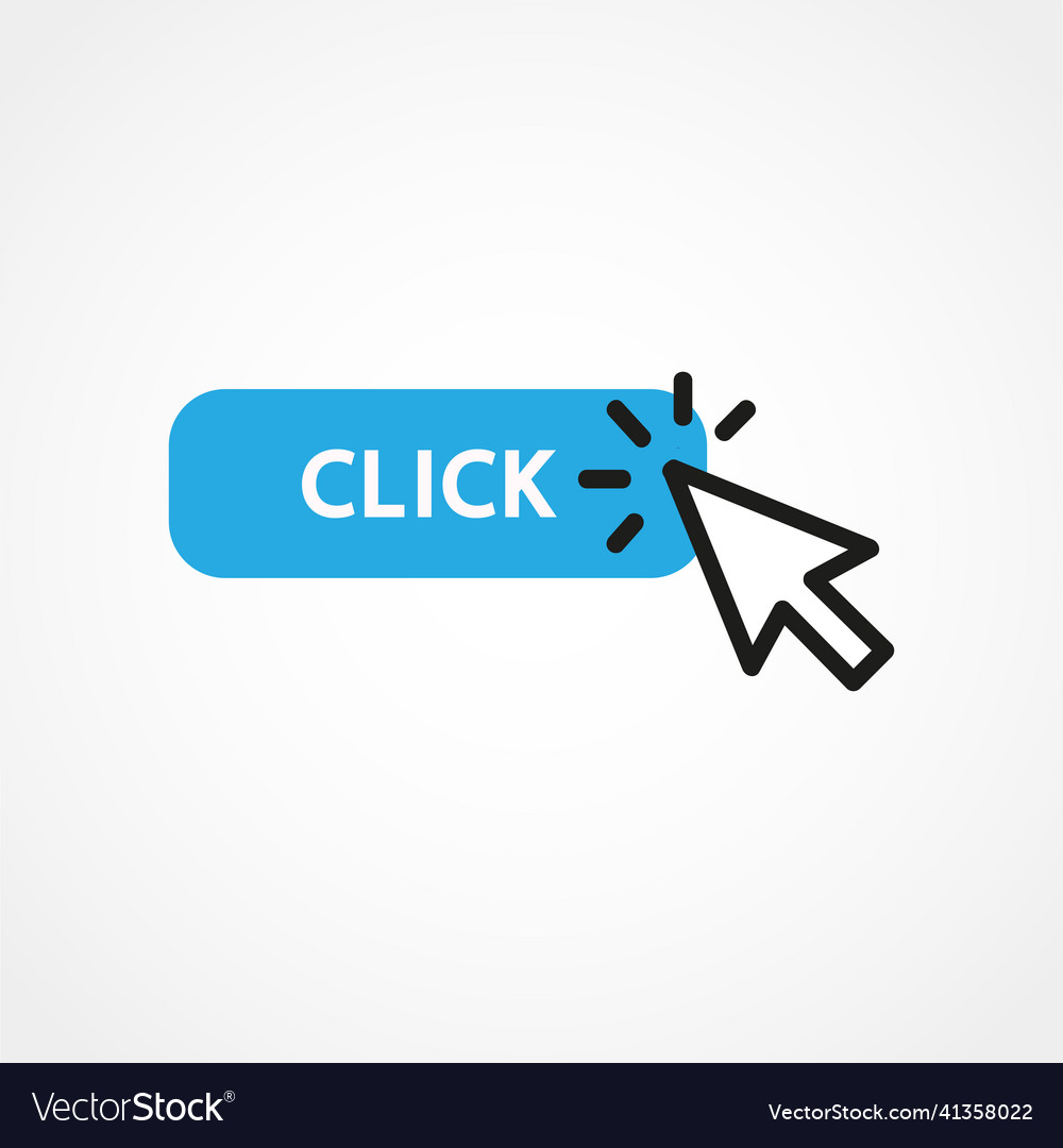 Click button with arrow pointer clicking modern