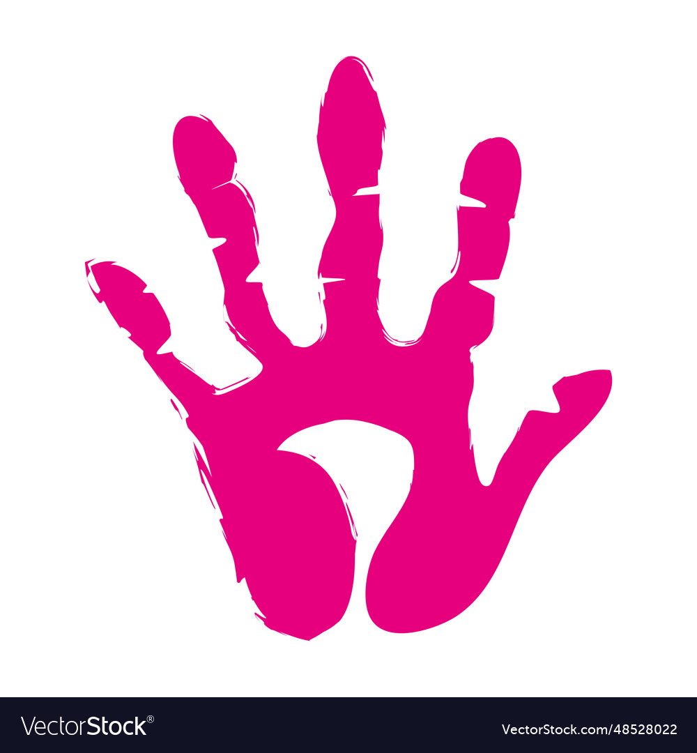 Handprint paint color pink