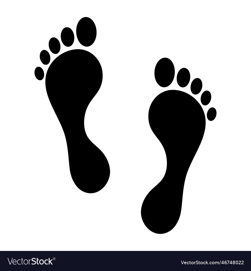 Human footprints icon Royalty Free Vector Image