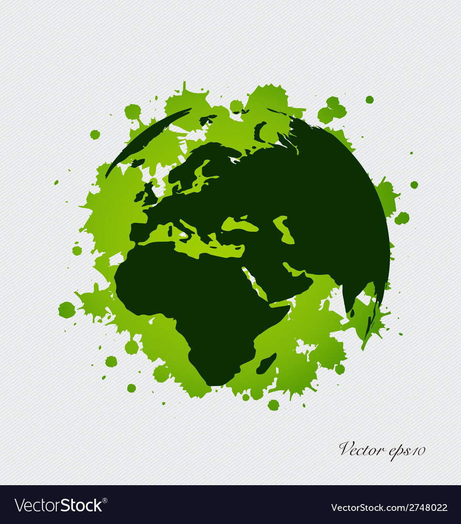 Modern green globe