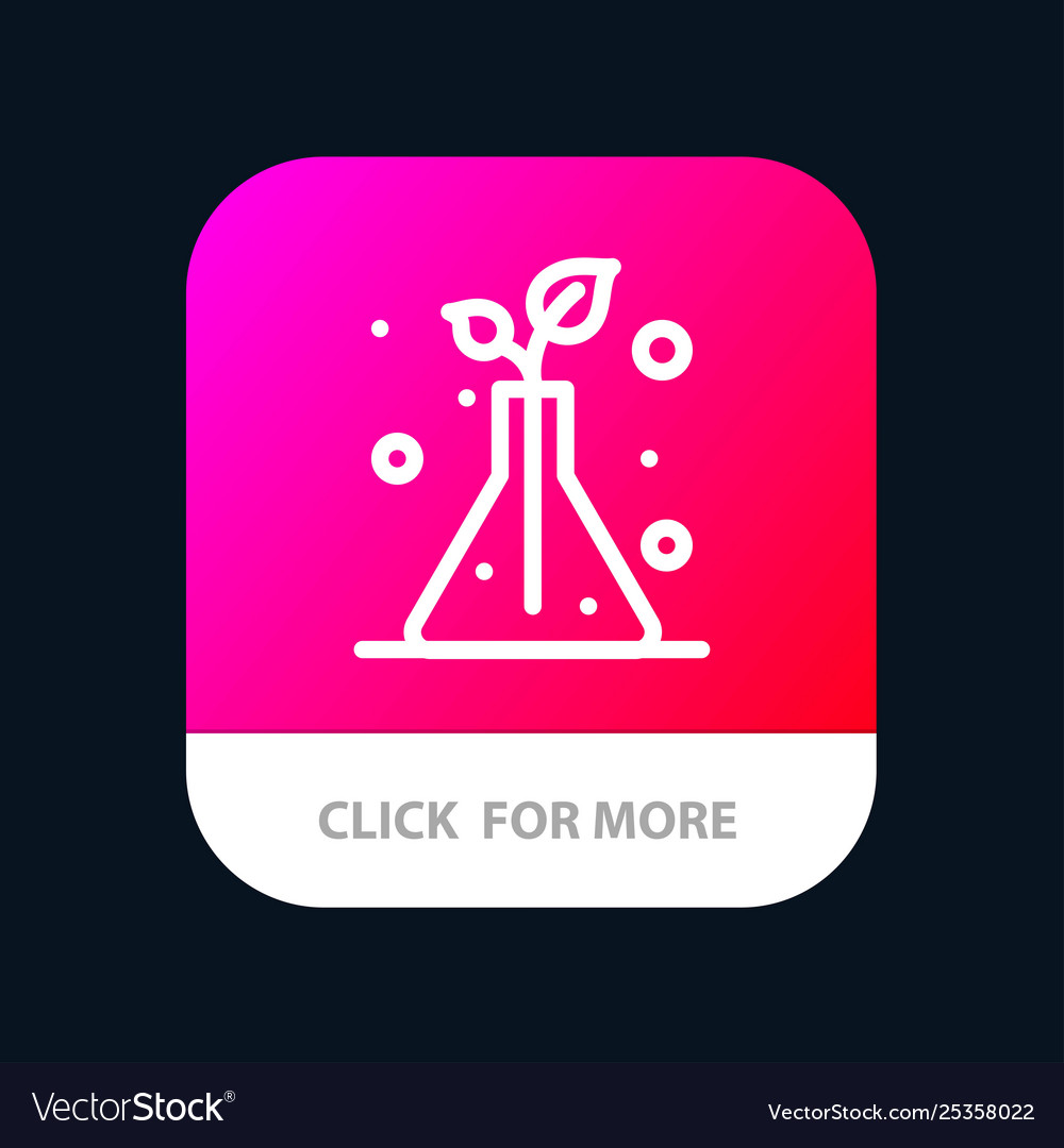 Science flask trees mobile app button android