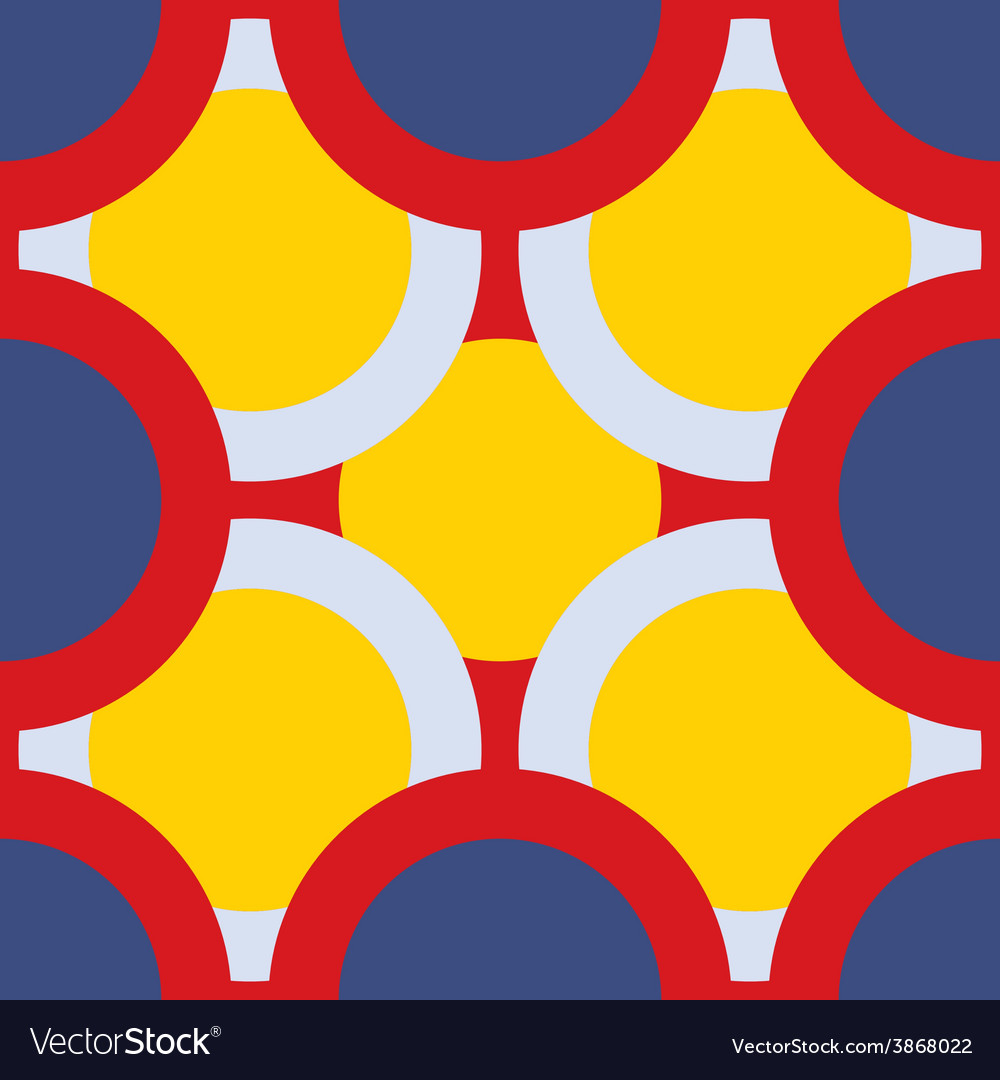 Seamless pattern of colored circles