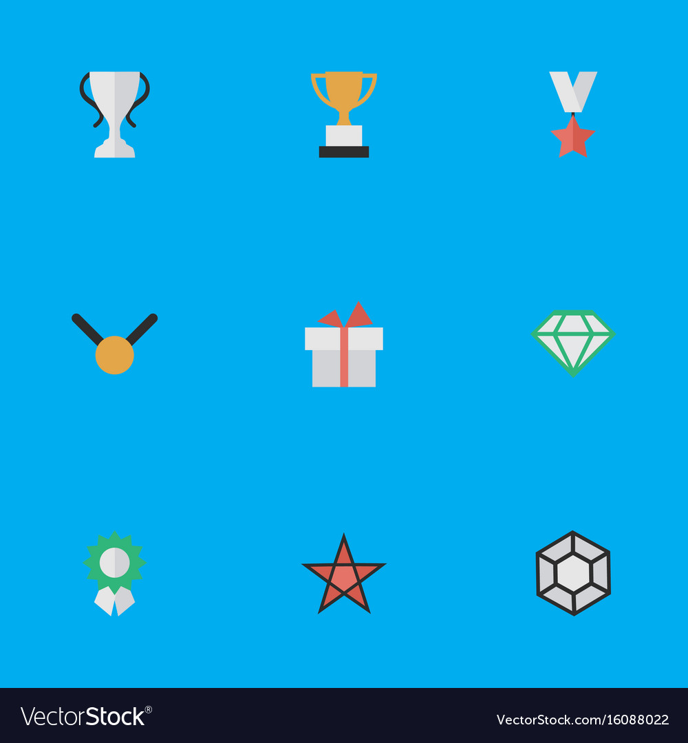 Set of simple reward icons