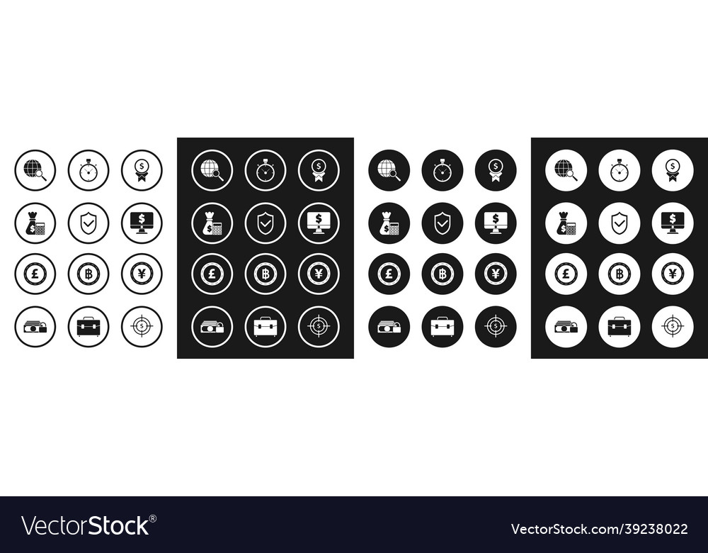 Set reward for good work shield with check mark Vector Image Set reward for good work shield with check mark