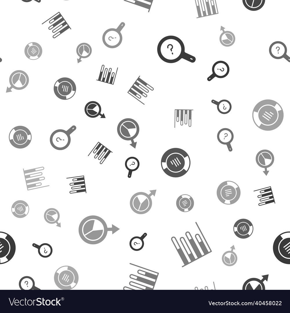 Set unknown search pie chart infographic vector image Set unknown search pie chart infographic