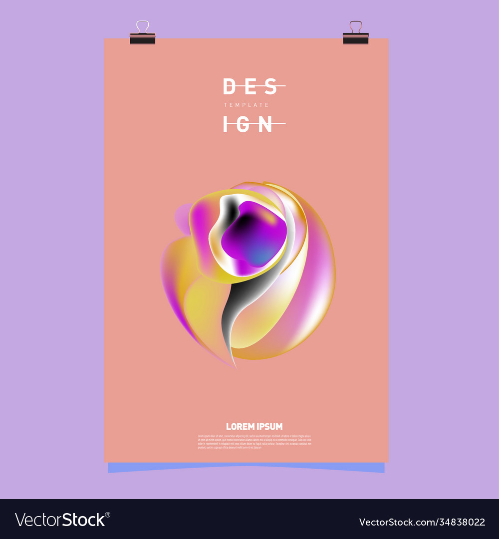Simple abstract colorful fluid background vector image Simple abstract colorful fluid background