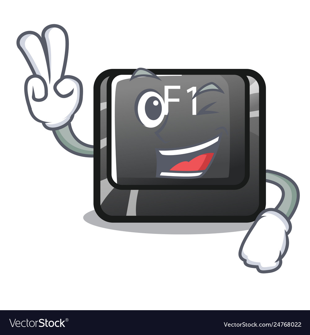 Two finger button f1 in shape character