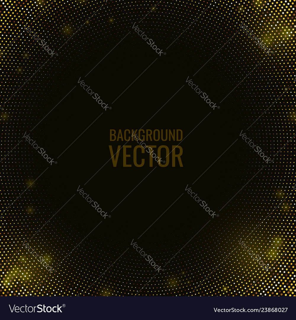 Abstract black textured background golden glitter Vector Image