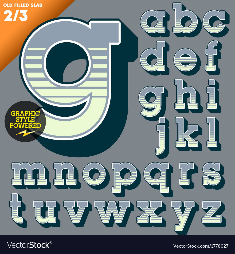 An old fashioned alphabet Royalty Free Vector Image