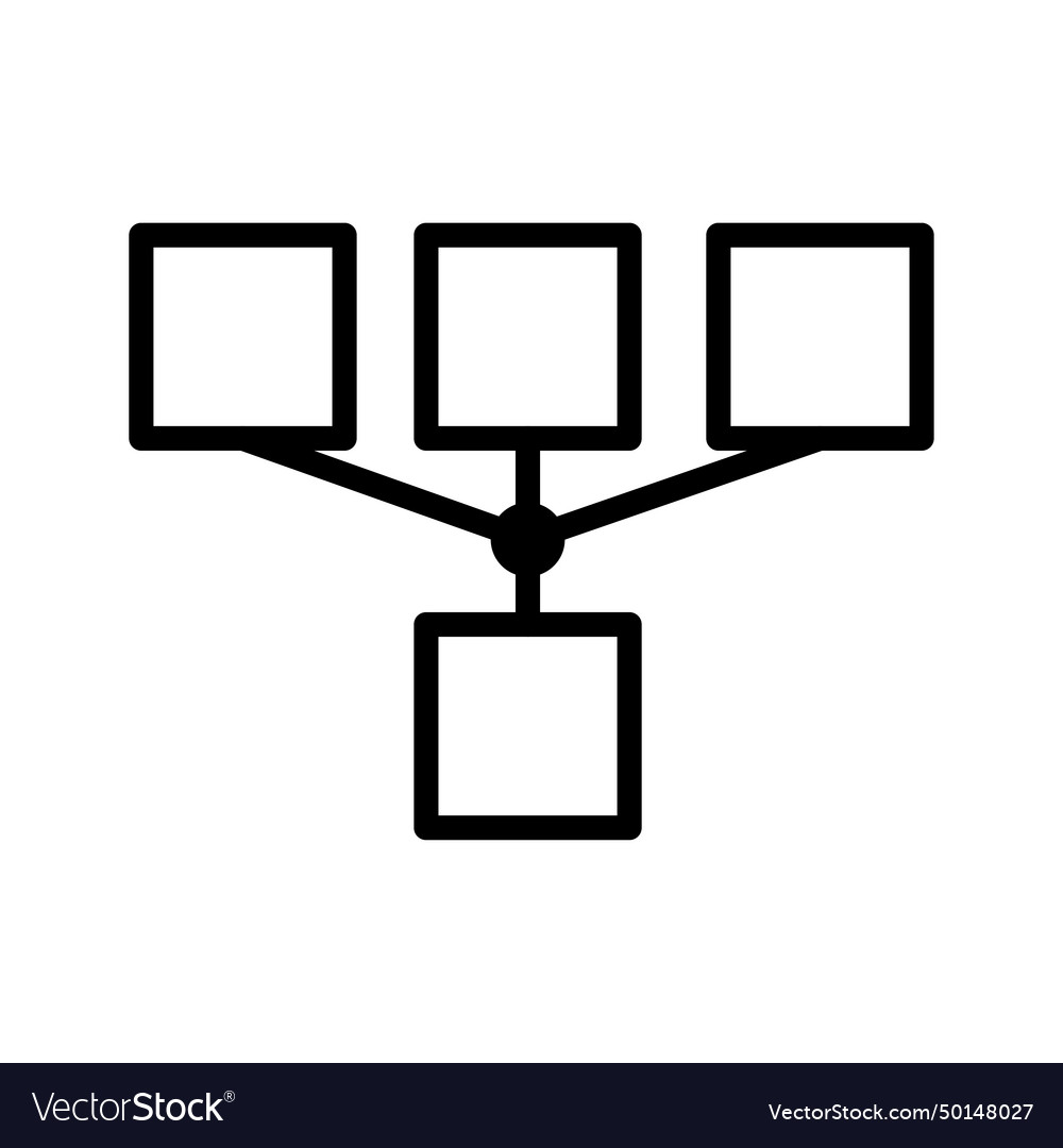Black line icon information structure isolated vector image Black line icon information structure isolated