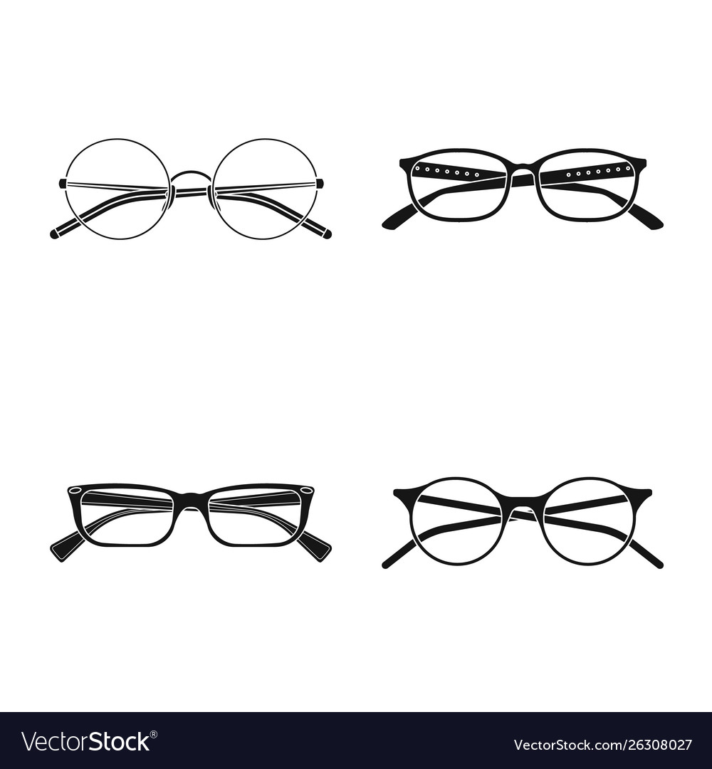 Glasses and frame logo set