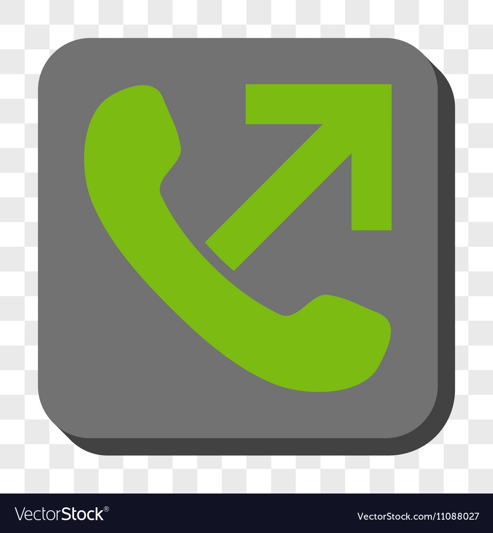 Outgoing call rounded square button