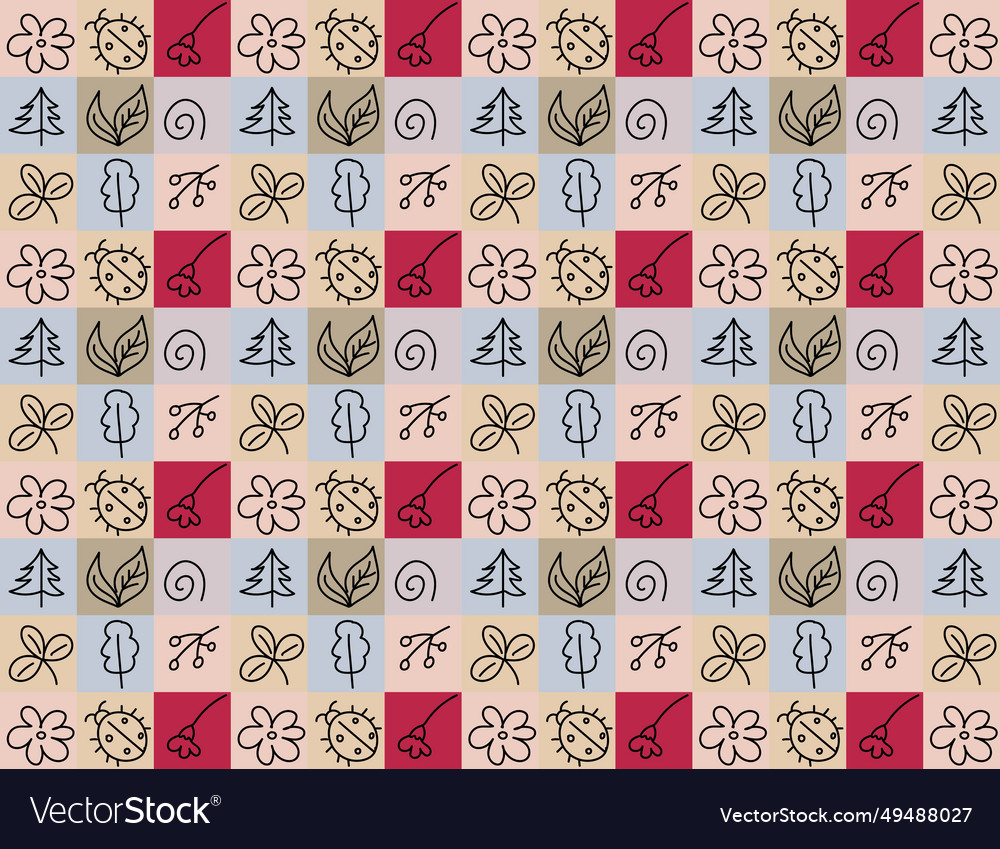 Seamless pattern of small squares tiles