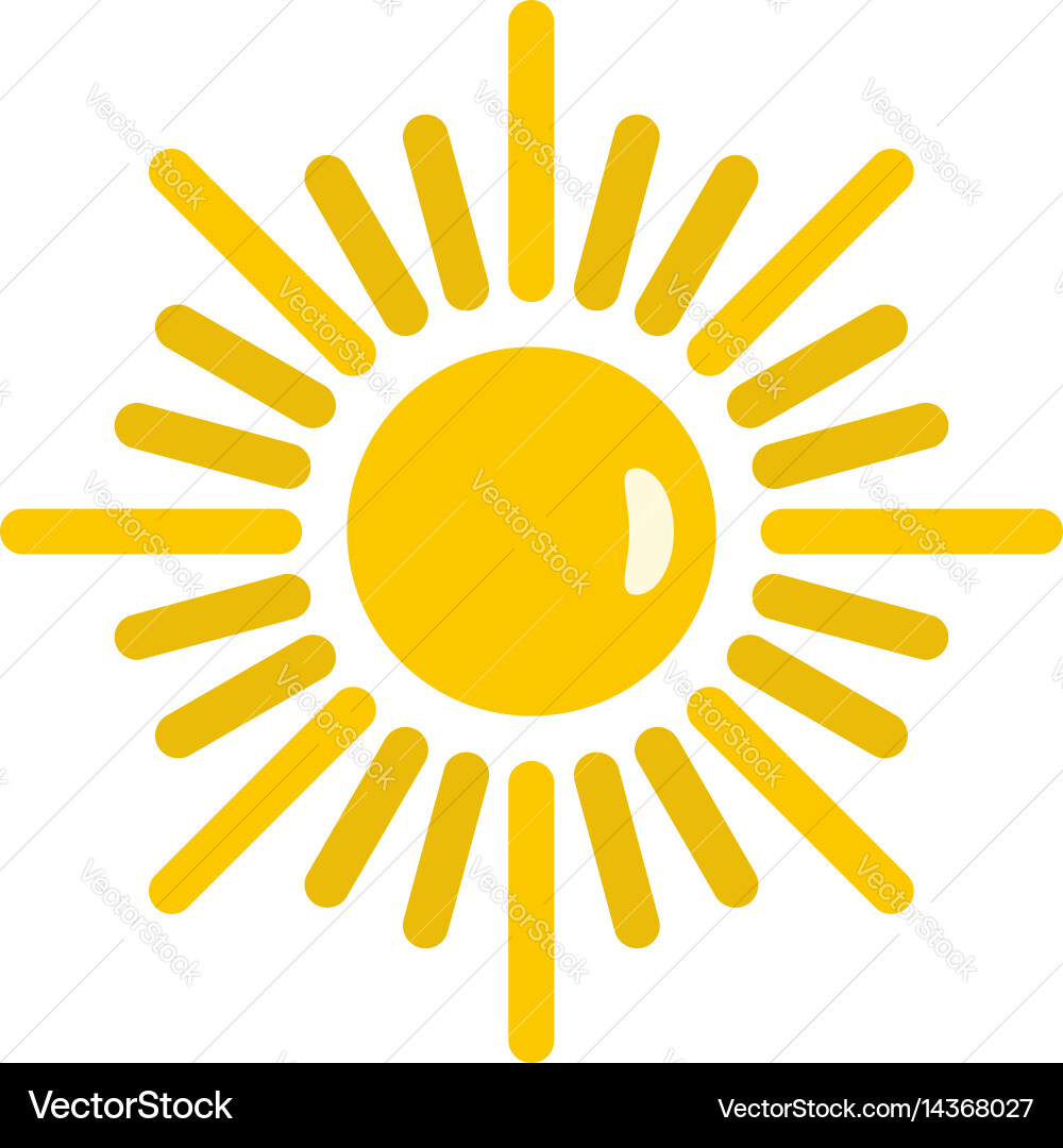 Sun icon isolated Royalty Free Vector Image - VectorStock