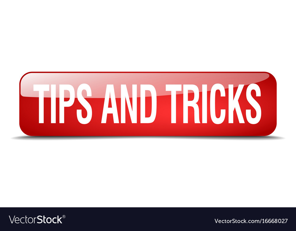 Tips and tricks red square 3d realistic isolated