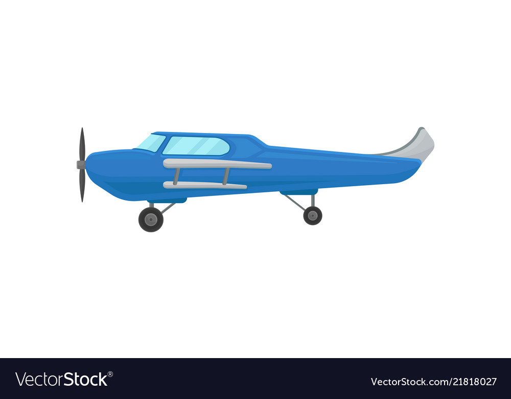Vintage Blue Small Airplane