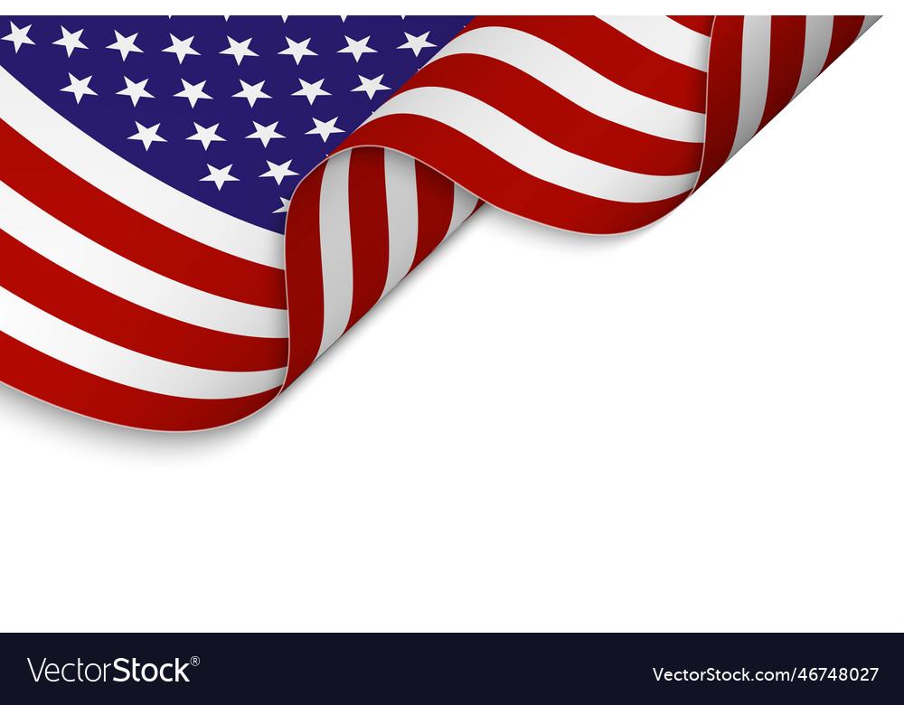 Waving flag of united states Royalty Free Vector Image