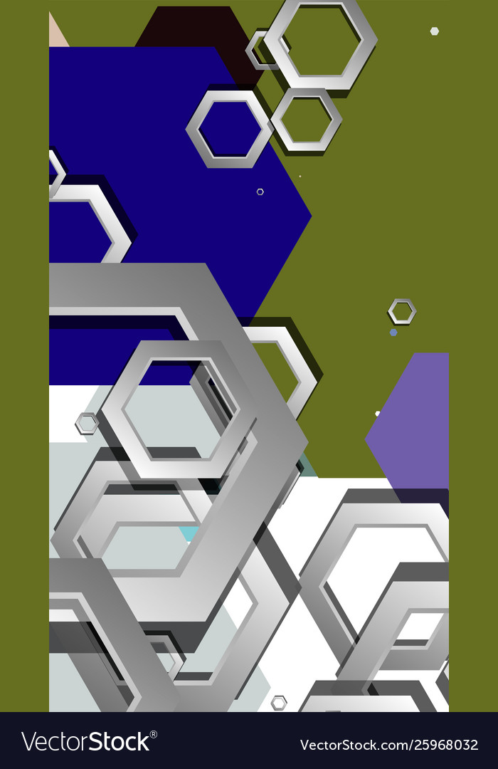 Abstract geometric background with hexagon cold vector image Abstract geometric background with hexagon cold
