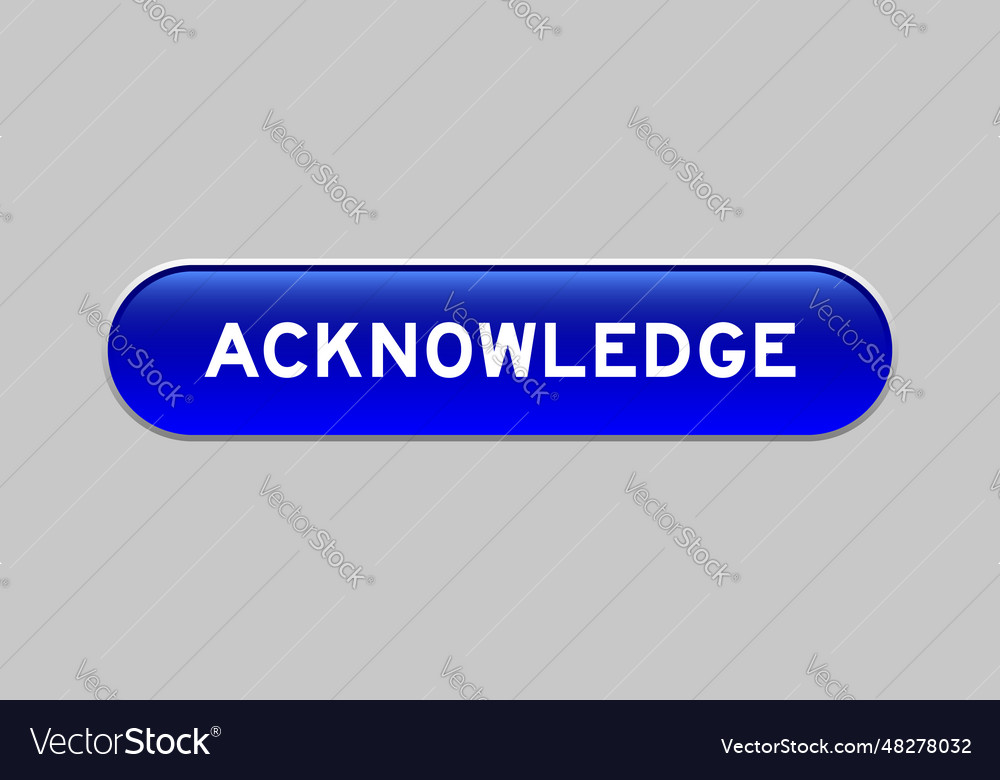 Blue color capsule shape button with word vector image Blue color capsule shape button with word