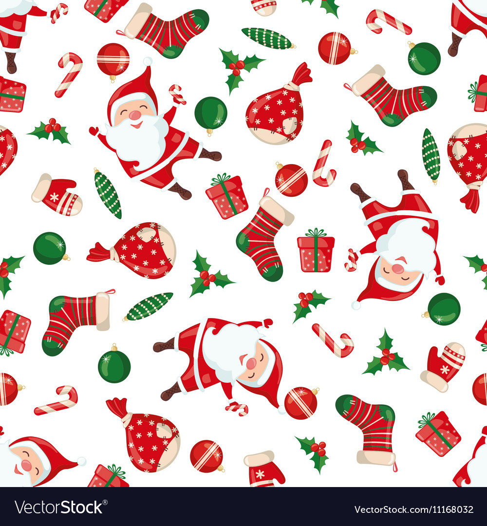 Christmas and new year seamless pattern