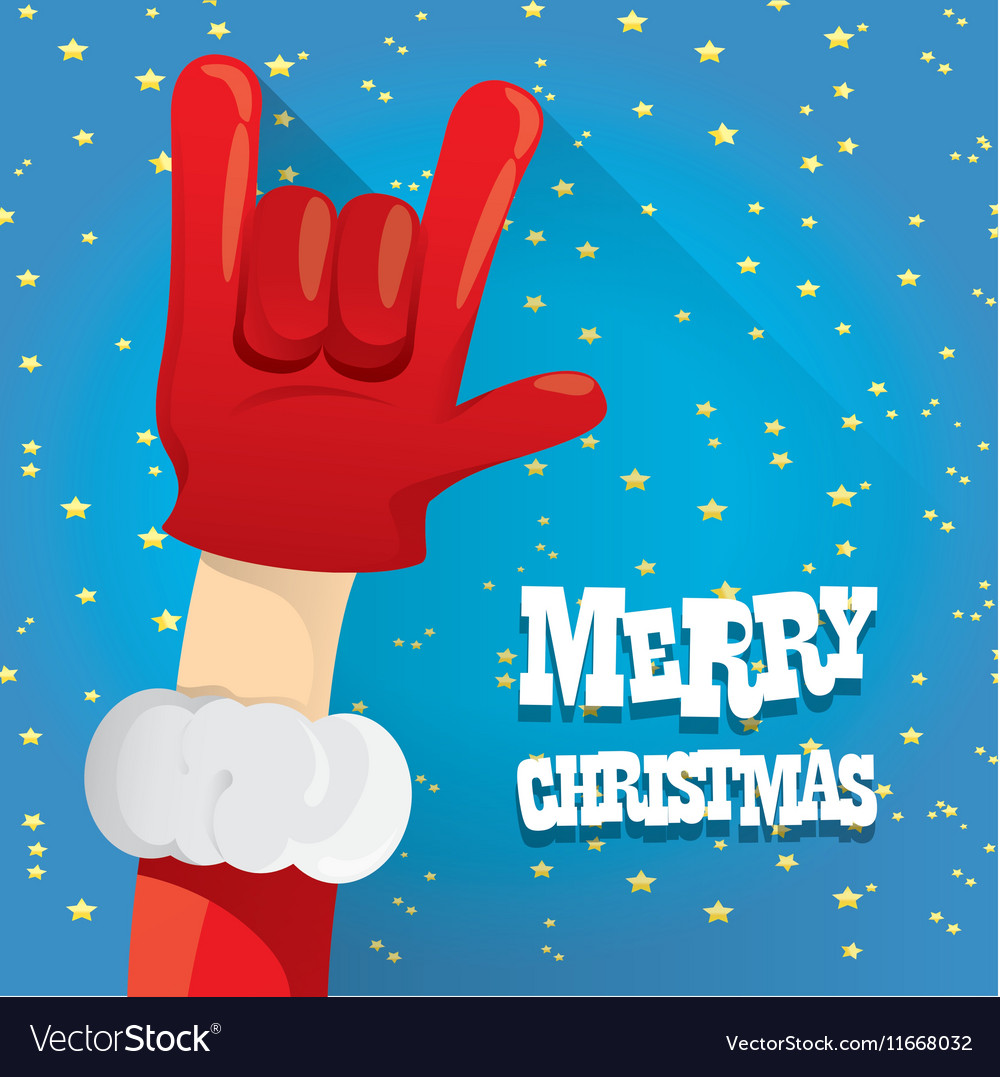 Christmas rock n roll greeting card