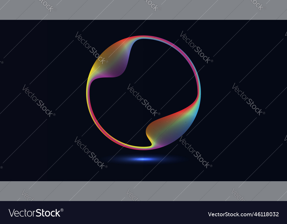 Color gradient with circle shape on black vector image Color gradient with circle shape on black