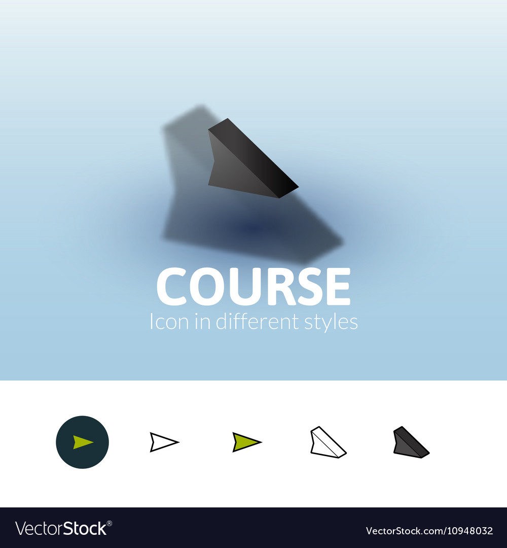 Course icon in different style Royalty Free Vector Image