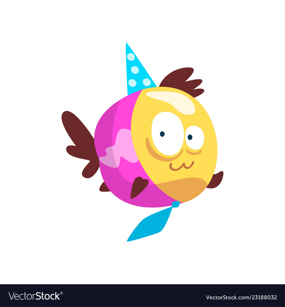 fish with party hat