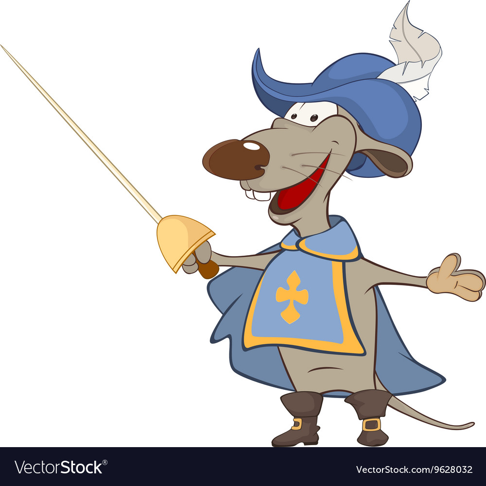 Cute rat king musketeer