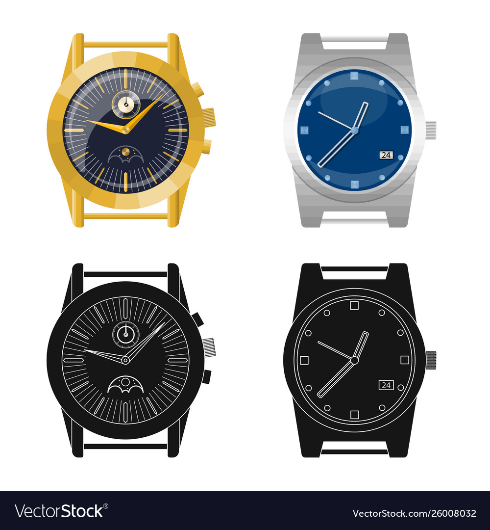 Design clock and time sign set