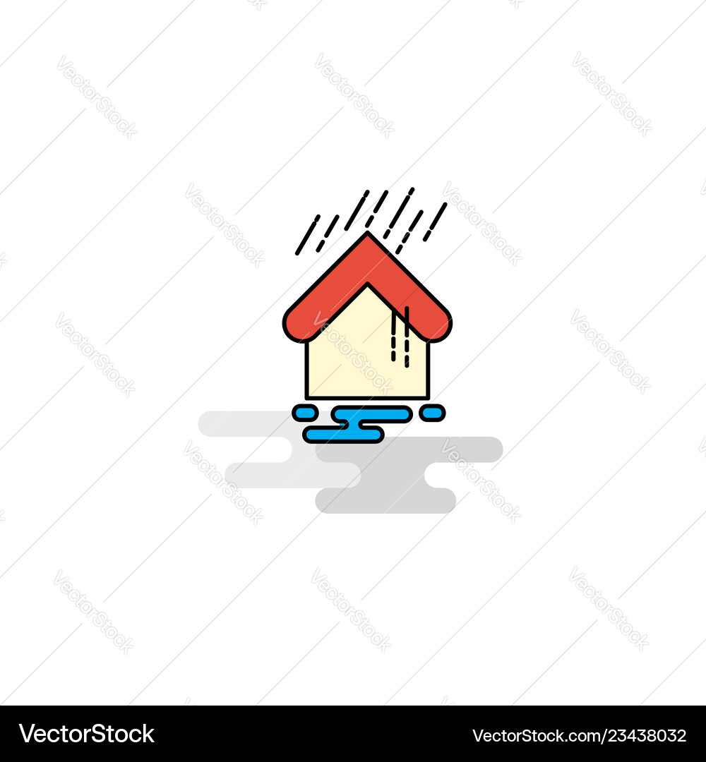 Flat raining icon Royalty Free Vector Image - VectorStock