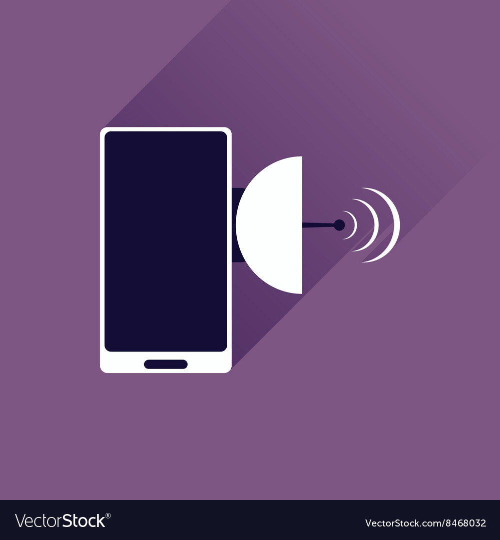 Flat web icon with long shadow mobile navigation