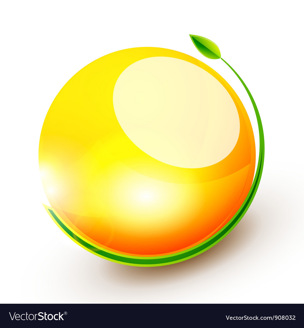 Green sphere concept Royalty Free Vector Image