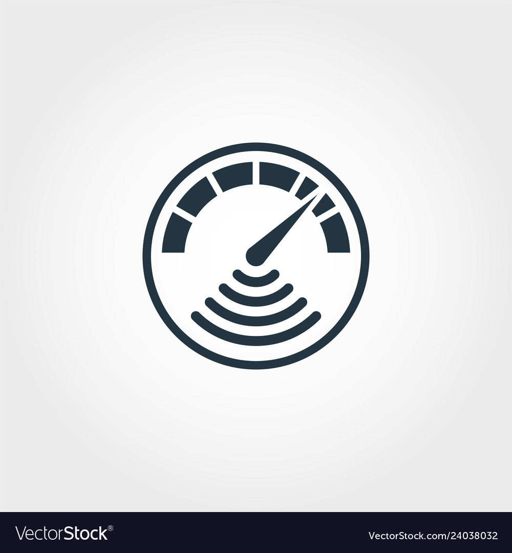 Internet speed measurement icon from